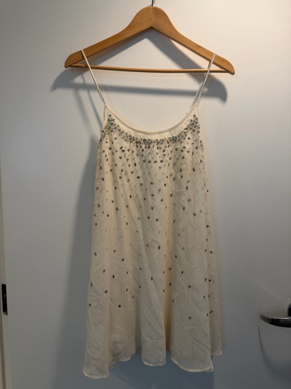 American Eagle Outfitters Cream Off-Shoulder Top